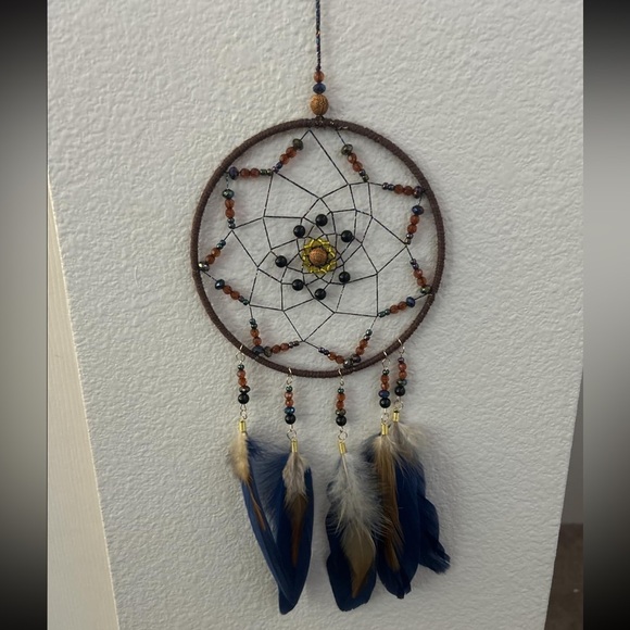Blue Feather Dreamcatcher Wall Decor - Picture 4 of 4